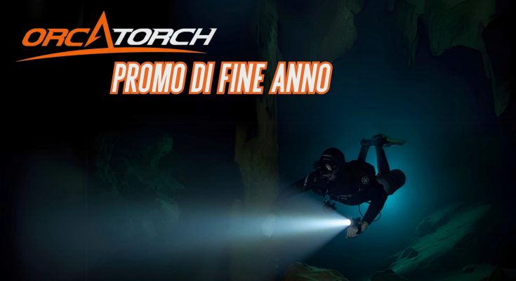 promo orcatorch fine anno luci fotografia subacquea